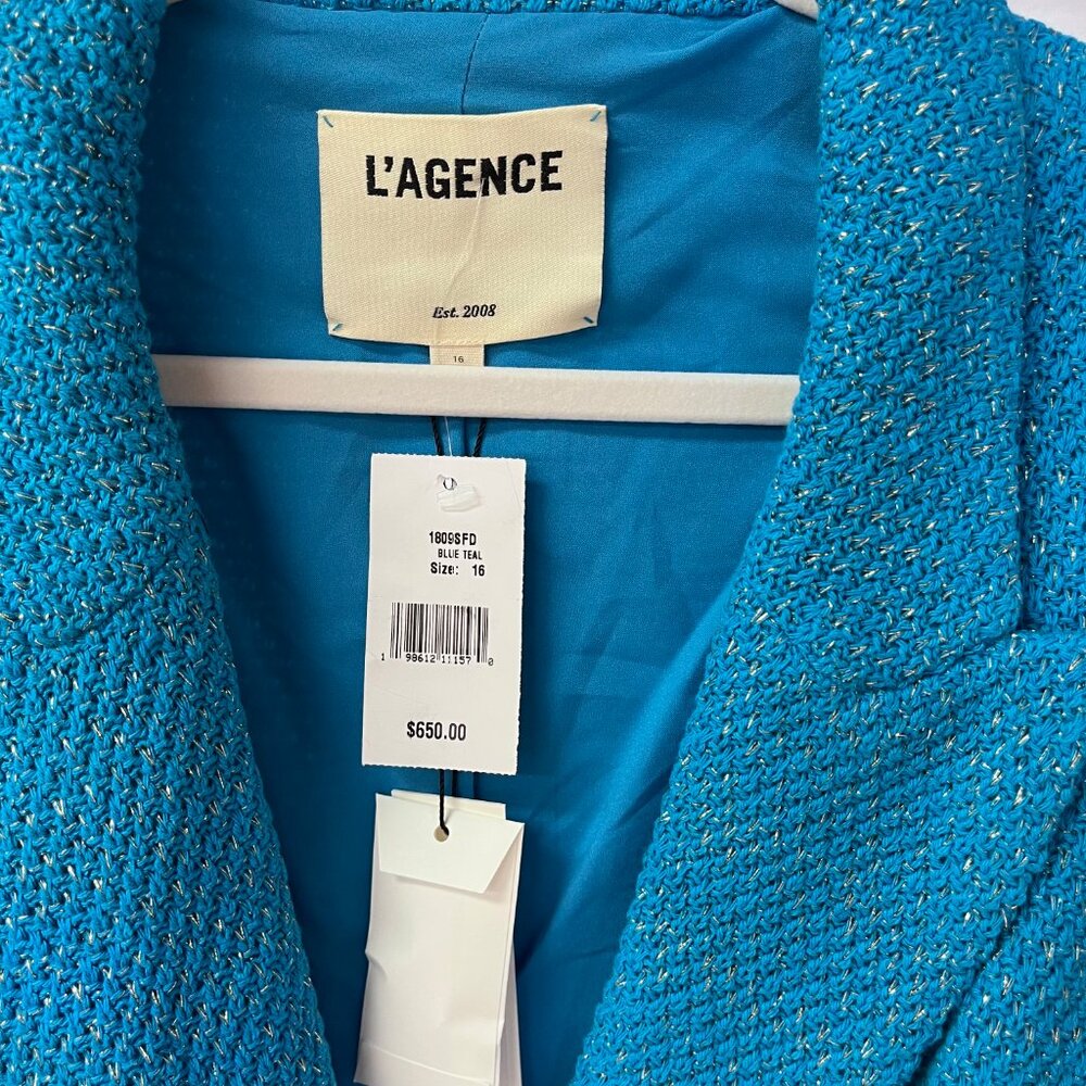 L'AGENCE Riva Oversized Knit Blazer 16 NWT - Picture 4 of 10